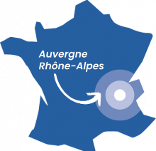Carte de France - Groupe RIBAUT, Auvergne Rhône-Alpes